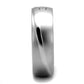 TK2932 - High polished (no plating) Stainless Steel Ring with AAA Grade CZ  in Clear-3