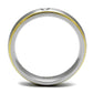 TK2938 - Two-Tone IP Gold (Ion Plating) Stainless Steel Ring with AAA Grade CZ  in Clear-2