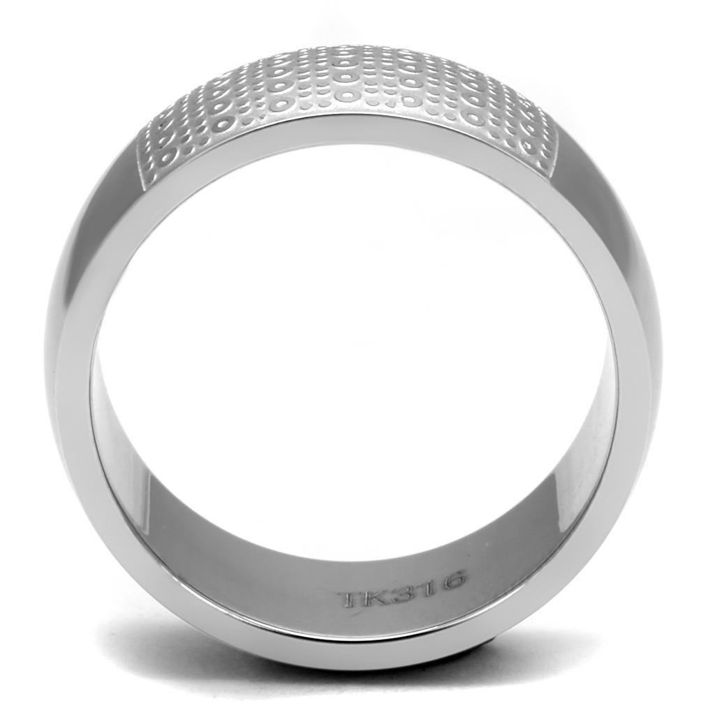 TK2945 - High polished (no plating) Stainless Steel Ring with No Stone-2