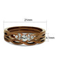 TK2963 - IP Coffee light Stainless Steel Ring with AAA Grade CZ  in Clear-1