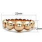 TK2967 - IP Rose Gold(Ion Plating) Stainless Steel Ring with No Stone-1