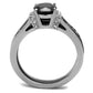 TK2971 - Two-Tone IP Black Stainless Steel Ring with Synthetic Synthetic Glass in Jet-2