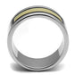 TK3008 - Two-Tone IP Gold (Ion Plating) Stainless Steel Ring with Epoxy  in Jet-2
