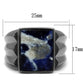 TK3012 - IP Light Black  (IP Gun) Stainless Steel Ring with Semi-Precious Sodalite in Capri Blue-1
