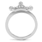 TK3024 - High polished (no plating) Stainless Steel Ring with AAA Grade CZ  in Clear-2