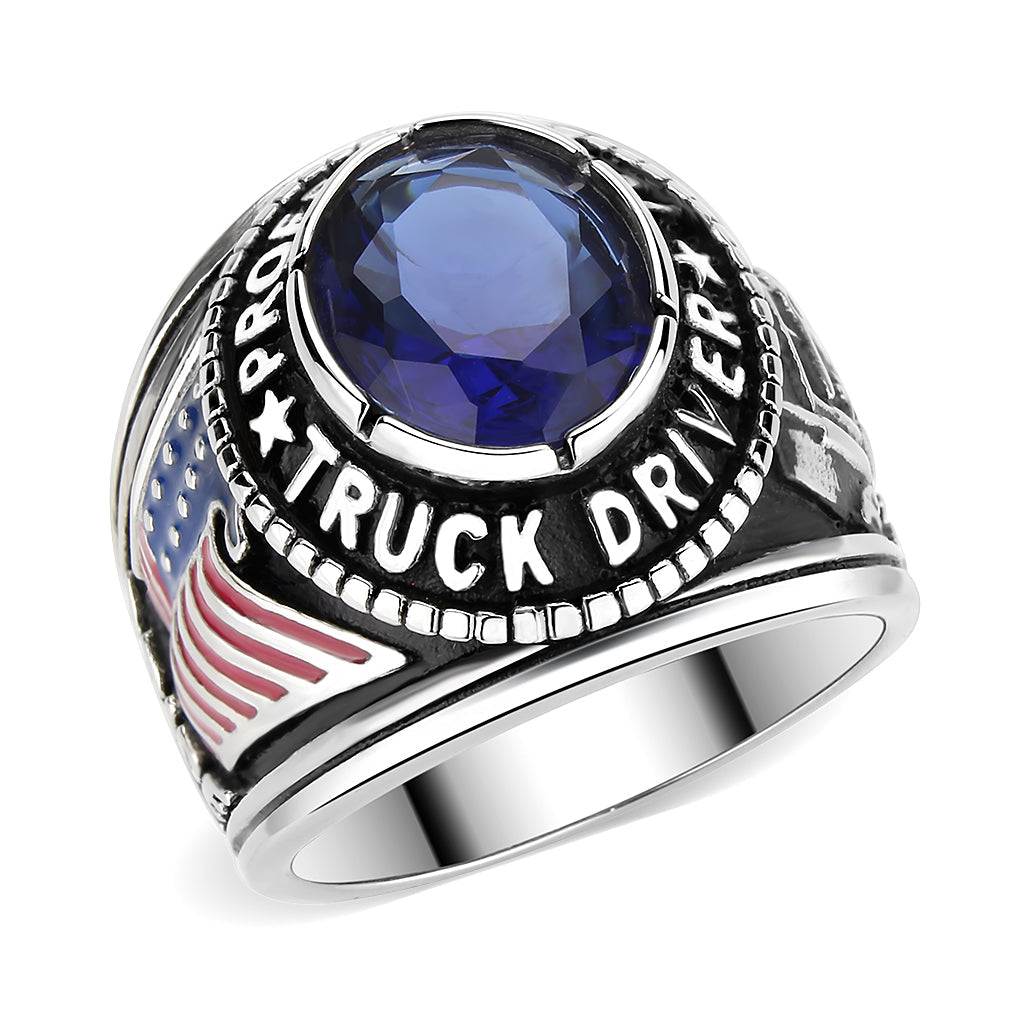 TK30320 - Trucker Ring in Montana Blue-0
