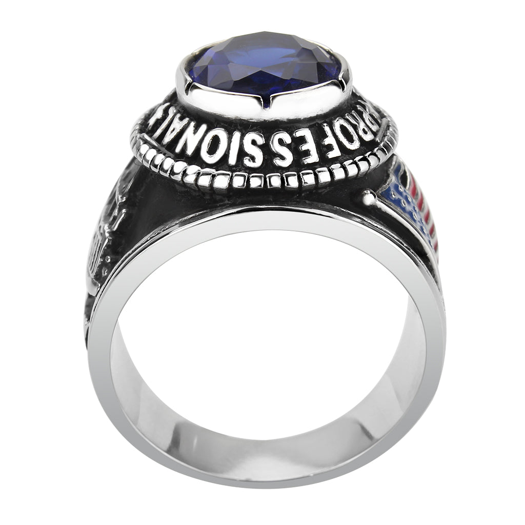 TK30320 - Trucker Ring in Montana Blue-2