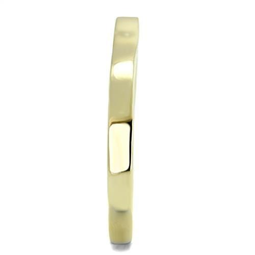 TK3033 - IP Gold(Ion Plating) Stainless Steel Ring with No Stone-3