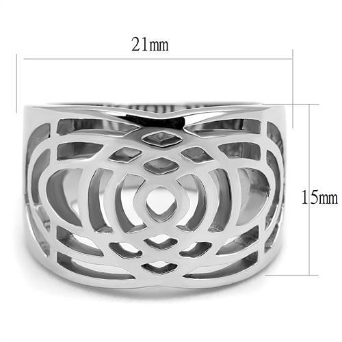 TK3039 - High polished (no plating) Stainless Steel Ring with No Stone-1