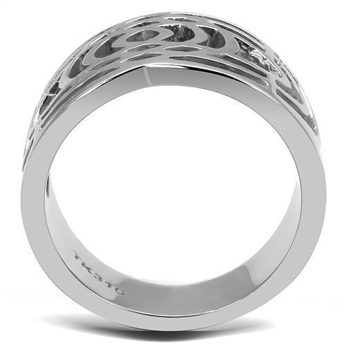 TK3039 - High polished (no plating) Stainless Steel Ring with No Stone-2