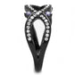 TK3047 - IP Black(Ion Plating) Stainless Steel Ring with AAA Grade CZ  in Amethyst-3