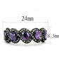TK3051 - IP Black(Ion Plating) Stainless Steel Ring with AAA Grade CZ  in Amethyst-1