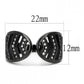 TK3056 - IP Black(Ion Plating) Stainless Steel Ring with Top Grade Crystal  in Clear-1
