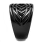 TK3060 - IP Black(Ion Plating) Stainless Steel Ring with No Stone-3