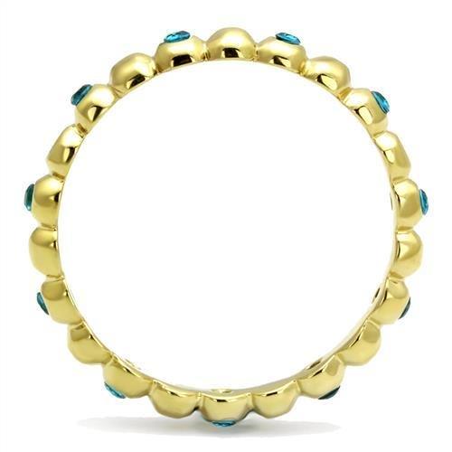 TK3086 - IP Gold(Ion Plating) Stainless Steel Ring with Synthetic Synthetic Glass in Montana-2