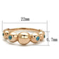 TK3088 - IP Rose Gold(Ion Plating) Stainless Steel Ring with AAA Grade CZ  in Sea Blue-1