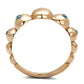 TK3088 - IP Rose Gold(Ion Plating) Stainless Steel Ring with AAA Grade CZ  in Sea Blue-2