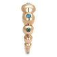 TK3088 - IP Rose Gold(Ion Plating) Stainless Steel Ring with AAA Grade CZ  in Sea Blue-3