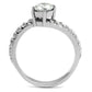 TK3094 - High polished (no plating) Stainless Steel Ring with AAA Grade CZ  in Clear-2
