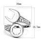 TK3097 - High polished (no plating) Stainless Steel Ring with AAA Grade CZ  in Clear-1