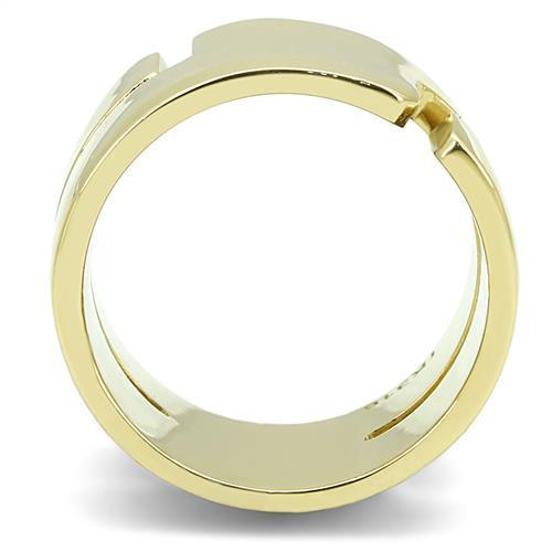 TK3118 - IP Gold(Ion Plating) Stainless Steel Ring with No Stone-2
