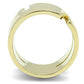 TK3118 - IP Gold(Ion Plating) Stainless Steel Ring with No Stone-2