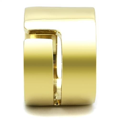TK3118 - IP Gold(Ion Plating) Stainless Steel Ring with No Stone-3