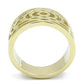 TK3119 - IP Gold(Ion Plating) Stainless Steel Ring with No Stone-2
