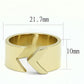 TK3120 - IP Gold(Ion Plating) Stainless Steel Ring with No Stone-1