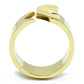 TK3120 - IP Gold(Ion Plating) Stainless Steel Ring with No Stone-2