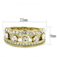 TK3123 - IP Gold(Ion Plating) Stainless Steel Ring with Top Grade Crystal  in Clear-1
