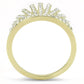TK3128 - IP Gold(Ion Plating) Stainless Steel Ring with Top Grade Crystal  in Clear-2