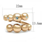 TK3131 - IP Rose Gold(Ion Plating) Stainless Steel Ring with Top Grade Crystal  in Sea Blue-1