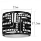 TK3134 - IP Light Black  (IP Gun) Stainless Steel Ring with Top Grade Crystal  in Clear-1