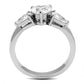 TK3138 - High polished (no plating) Stainless Steel Ring with AAA Grade CZ  in Clear-2