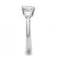 TK3138 - High polished (no plating) Stainless Steel Ring with AAA Grade CZ  in Clear-3