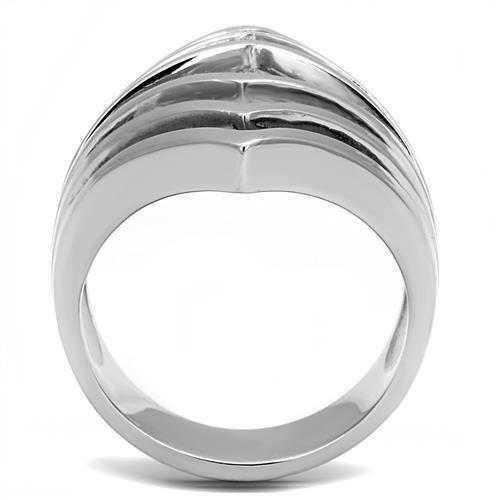 TK3144 - High polished (no plating) Stainless Steel Ring with No Stone-2