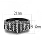 TK3167 - IP Black(Ion Plating) Stainless Steel Ring with Top Grade Crystal  in Clear-1