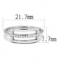 TK3177 - High polished (no plating) Stainless Steel Ring with AAA Grade CZ  in Clear-1