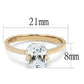 TK3179 - IP Rose Gold(Ion Plating) Stainless Steel Ring with AAA Grade CZ  in Clear-1