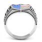 TK3192 - High polished (no plating) Stainless Steel Ring with Epoxy  in Multi Color-2