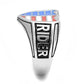 TK3192 - High polished (no plating) Stainless Steel Ring with Epoxy  in Multi Color-3
