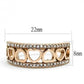 TK3194 - IP Rose Gold(Ion Plating) Stainless Steel Ring with Top Grade Crystal  in Clear-1