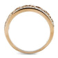 TK3194 - IP Rose Gold(Ion Plating) Stainless Steel Ring with Top Grade Crystal  in Clear-2