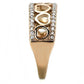 TK3194 - IP Rose Gold(Ion Plating) Stainless Steel Ring with Top Grade Crystal  in Clear-3