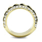 TK3196 - IP Gold(Ion Plating) Stainless Steel Ring with Top Grade Crystal  in Clear-2