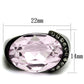 TK3213 - IP Black(Ion Plating) Stainless Steel Ring with Top Grade Crystal  in Light Amethyst-1