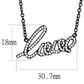 TK3217 - IP Black(Ion Plating) Stainless Steel Chain Pendant with AAA Grade CZ  in Clear-1
