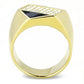 TK3224 - IP Gold(Ion Plating) Stainless Steel Ring with Top Grade Crystal  in Clear-2