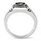 TK3226 - Two-Tone IP Gold (Ion Plating) Stainless Steel Ring with Epoxy  in Jet-2